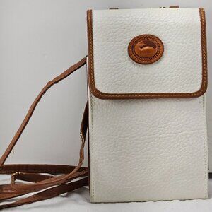 Vintage Dooney & Bourke Duck Bag All Weather White Pebbled Leather Crossbody